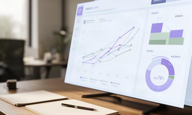 Strategisch dashboard met KPI-grafieken op een werktafel in een kantoor in Lochem
